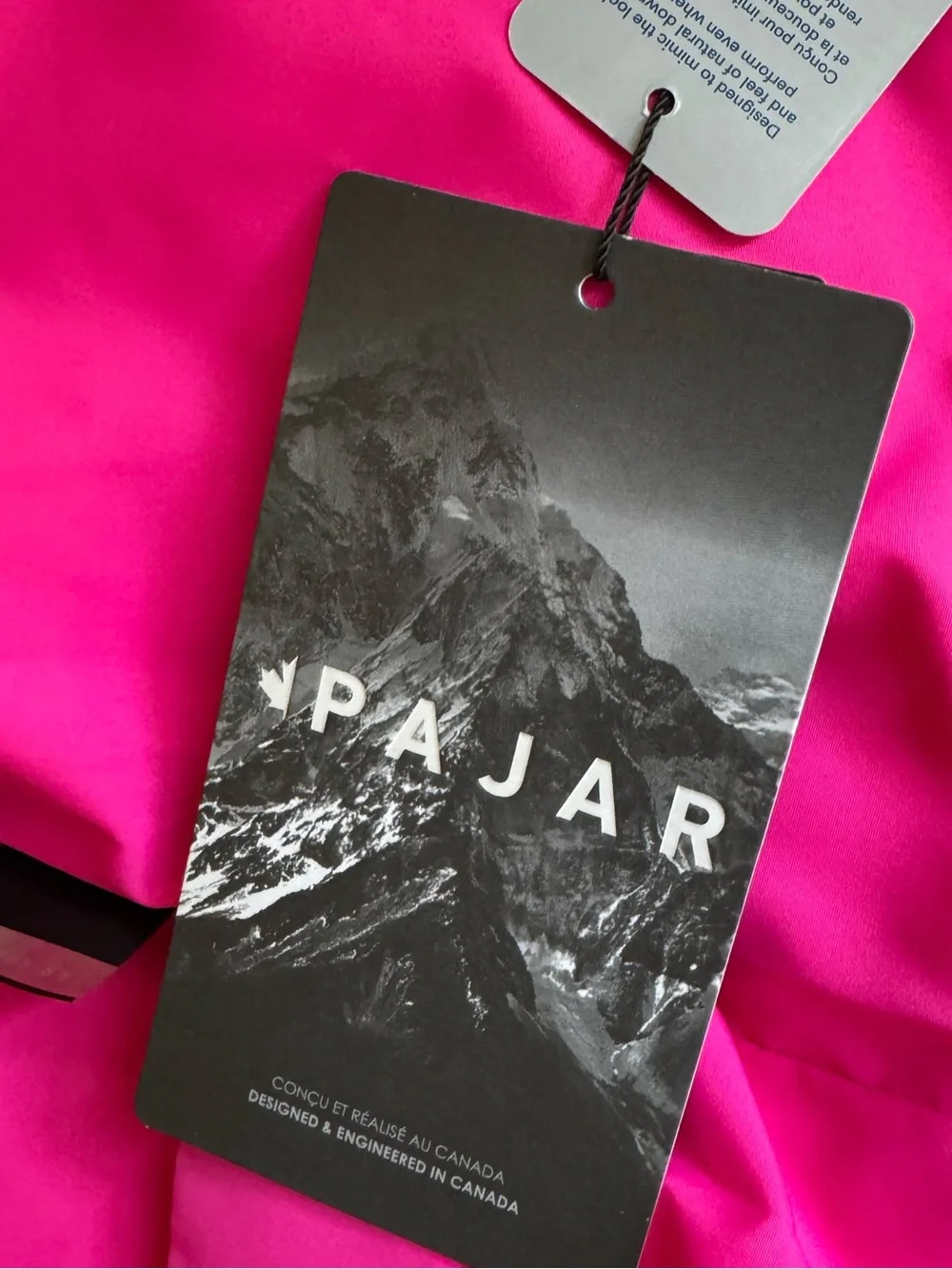 Pajar Women's Light Puffer Coat with Hot Pink Lining